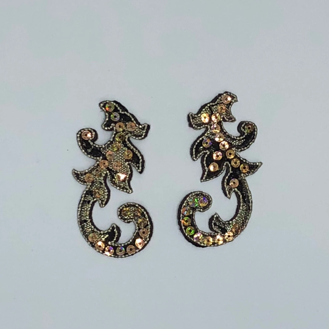 Theatre House Sequin Leaf Motif Applique 2 Theatre House Sequin Leaf Motif Applique