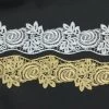 Fine Fabric Sales Newest Products Lace Guipure Scallop Trim With Metallic Thread