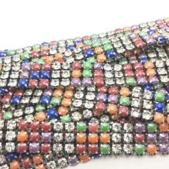 Fine Fabric Sales Multi-color Rhinestone Trim 1
