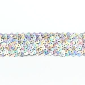 Sequins International Newest Products 1 Laser Silver Sequin Trim (Stretch) 1 Sequins International Newest Products 1 Laser Silver Sequin Trim (Stretch)