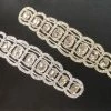Fine Fabric Sales Newest Products Scallop Edge Rhinestone Applique