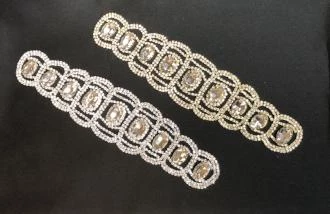 Fine Fabric Sales Newest Products Scallop Edge Rhinestone Applique 1 Fine Fabric Sales Newest Products Scallop Edge Rhinestone Applique