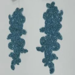 Theatre House Beaded Flower & Swirl Motif Applique