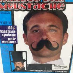 Theatre House Beards And Mustaches Handlebar Mustache In Very Dark Brown