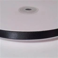 Vendor-unknown Black Satin Ribbon 1/4